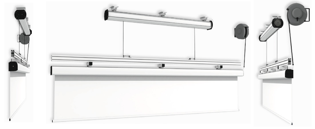 Leinwand Windesystem winch Winde Screenint Lift